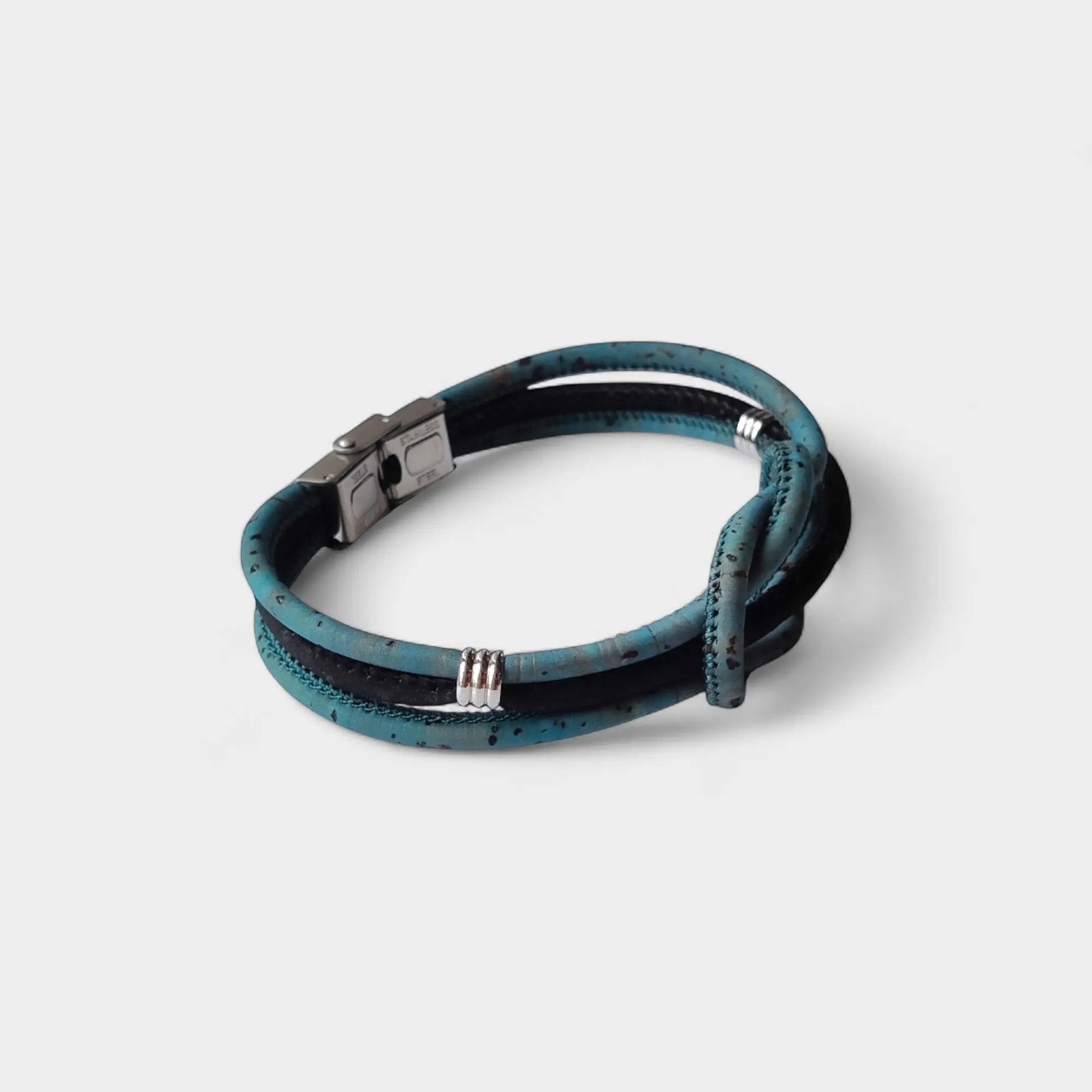 Bracelet vegan en liège Marin  Karmyliege