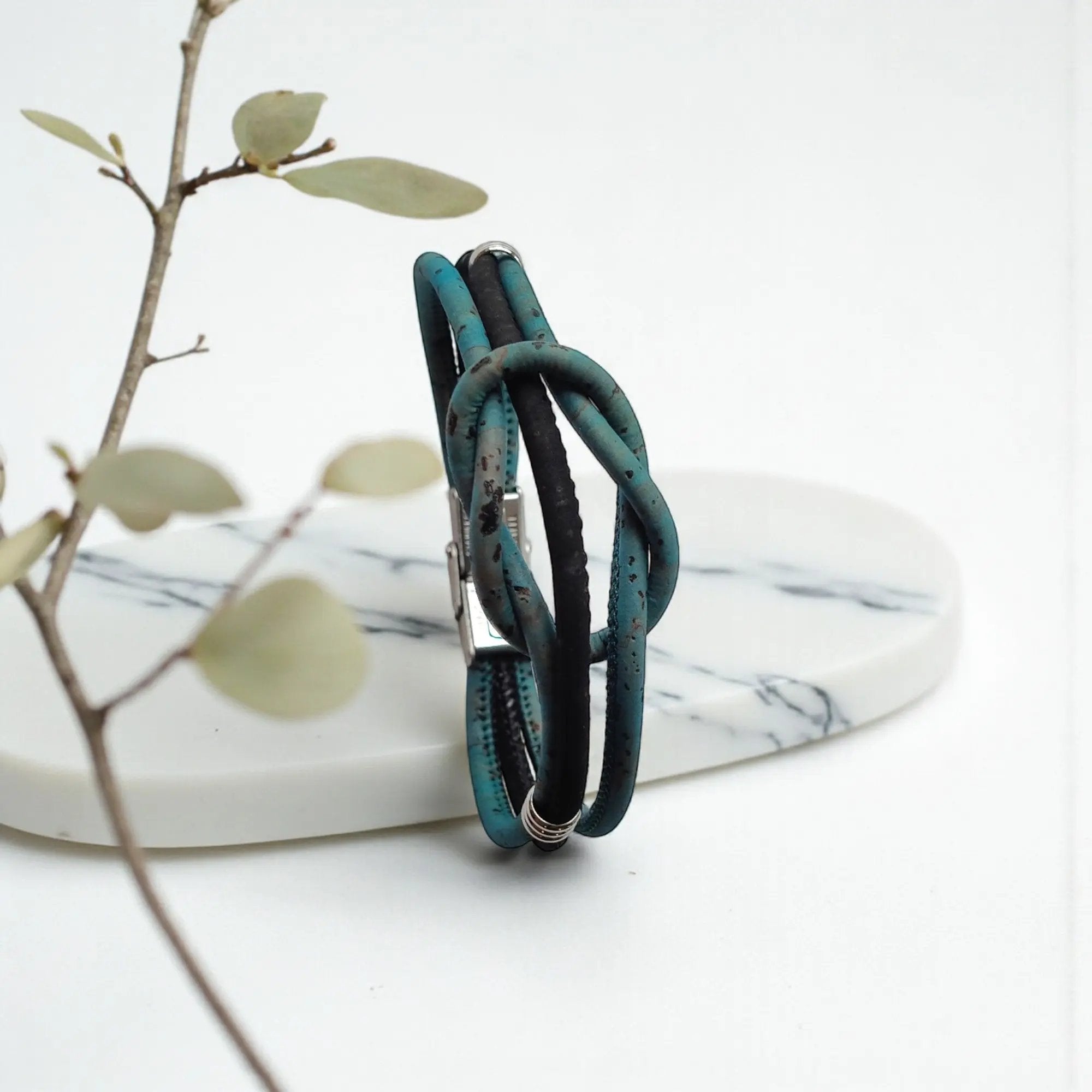 Bracelet vegan en liège Marin  Karmyliege