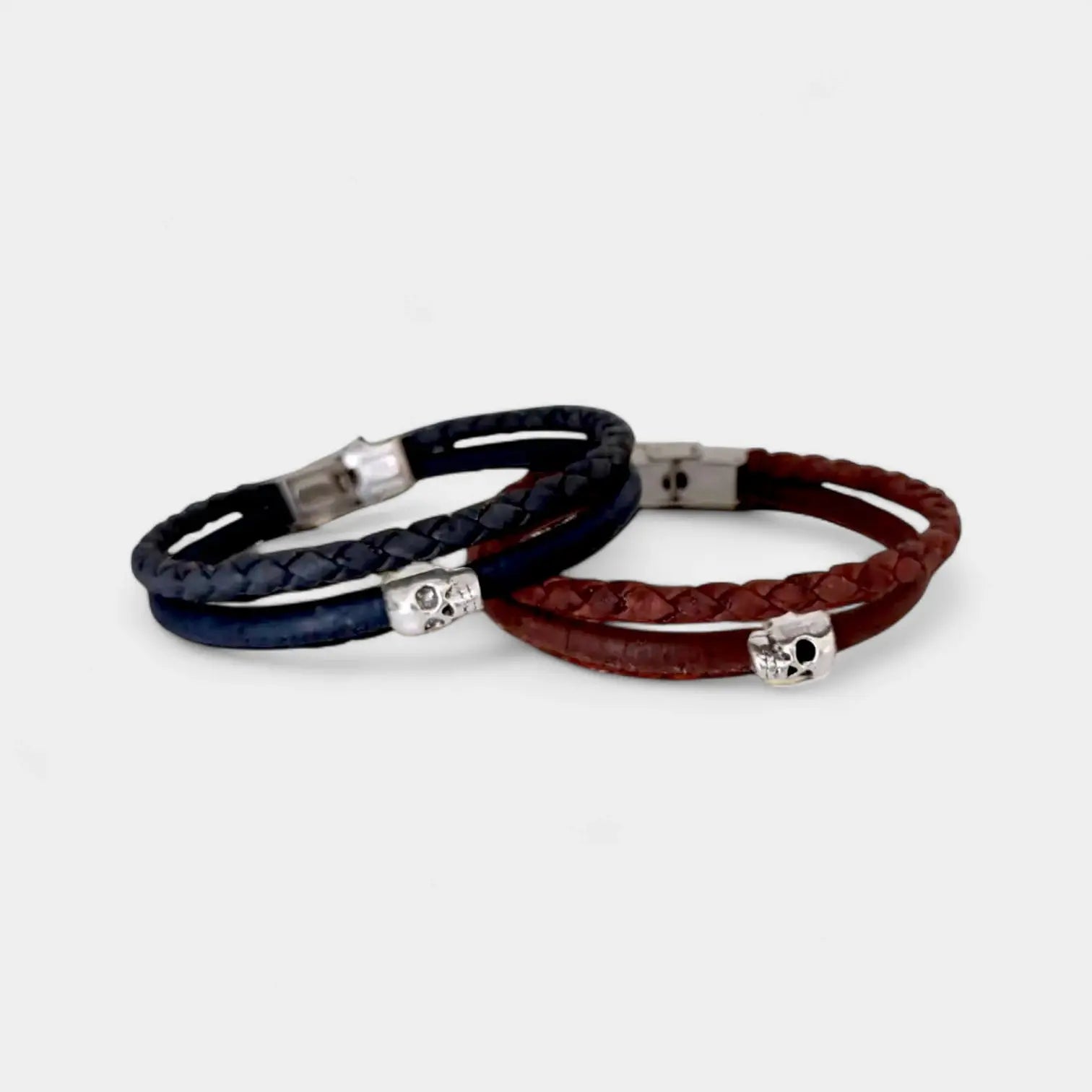 Bracelet vegan en liège homme - gothique  Karmyliege 21cm / Marron