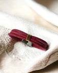 Bracelet en liège naturel Emeraude bordeaux  Karmyliege