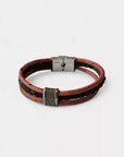 Bracelet vegan en liège tressé, Fabien  Karmyliege 22cm / Marron brique