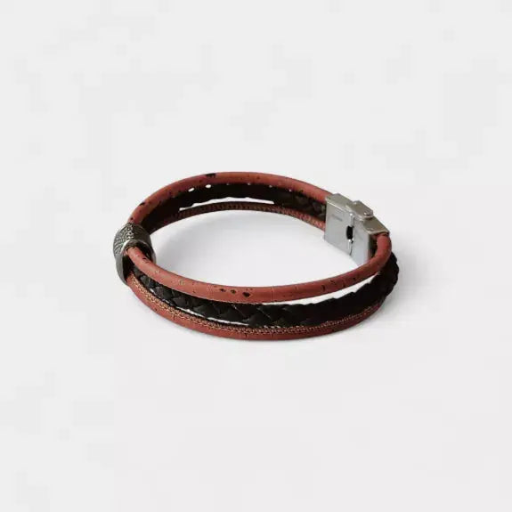 Bracelet vegan en liège tressé, Fabien  Karmyliege