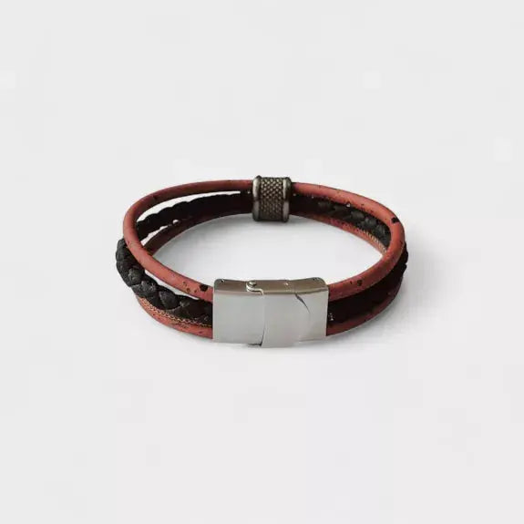 Bracelet vegan en liège tressé, Fabien  Karmyliege