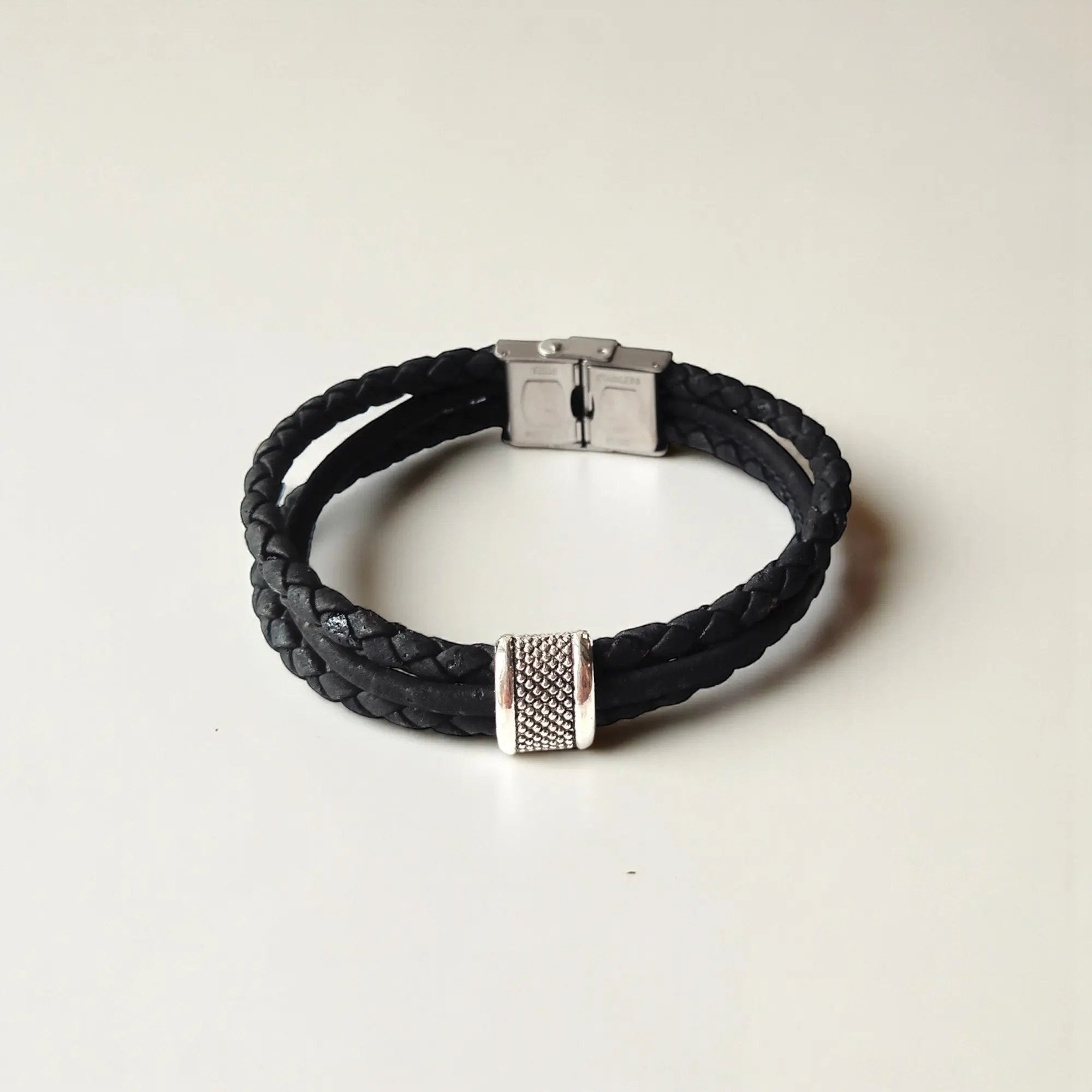 Bracelet vegan en liège tressé, Fabio  Karmyliege