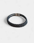 Bracelet vegan en liège tressé, Léo  Karmyliege 22cm / Noir