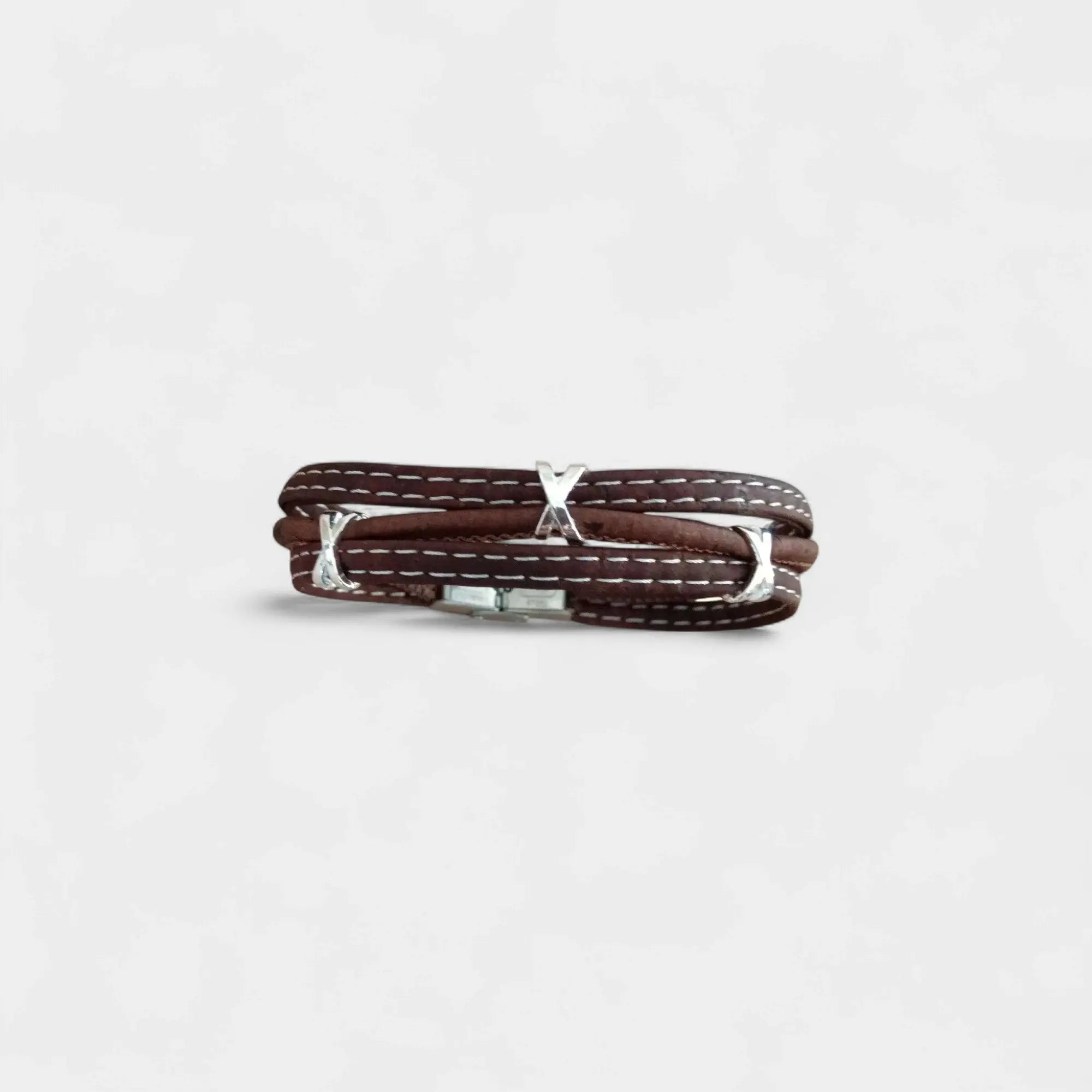 Bracelet vegan en liège unisexe, Valentin  Karmyliege Marron / 22cm