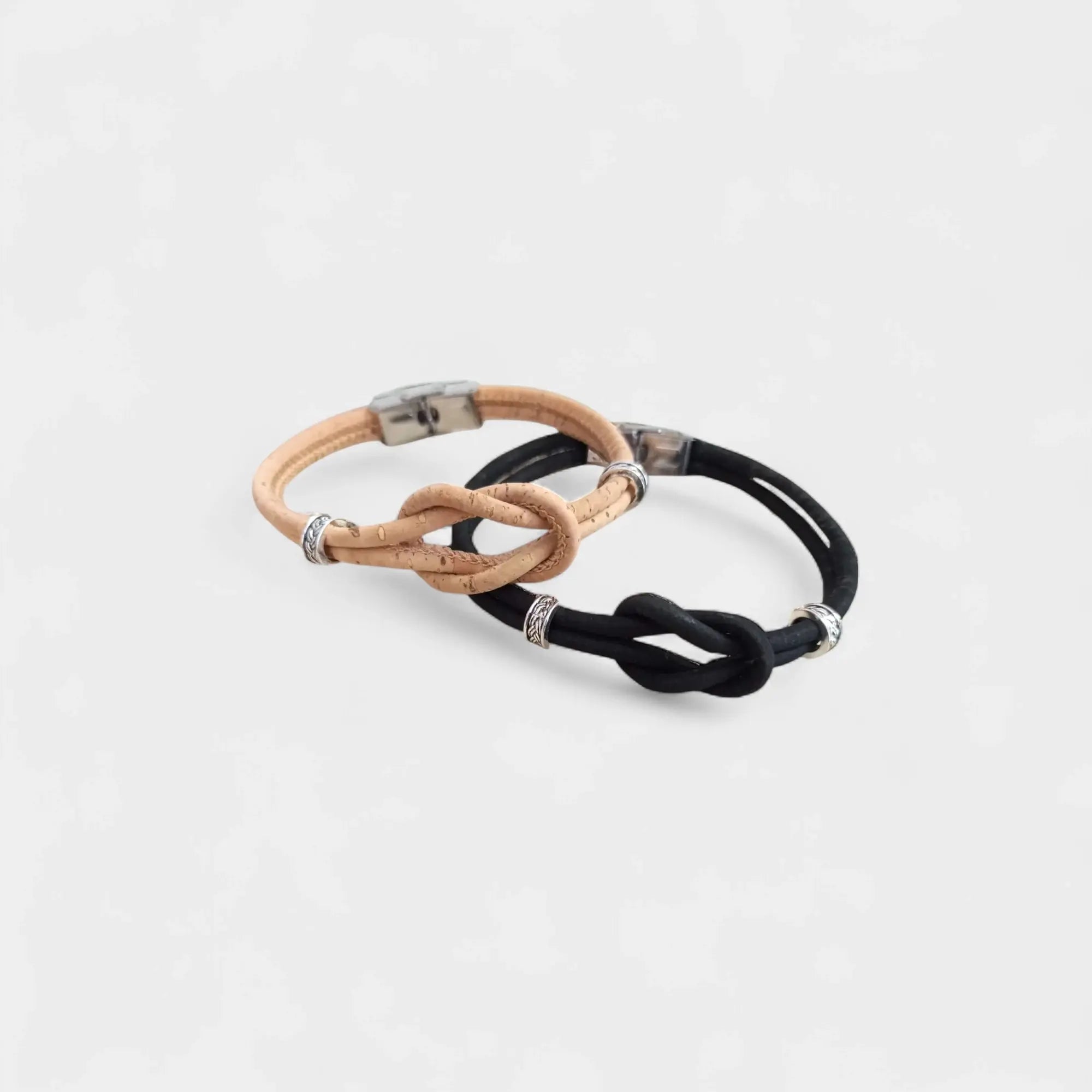 Bracelet vegan en liège, Tom  Karmyliege Noir / 21cm