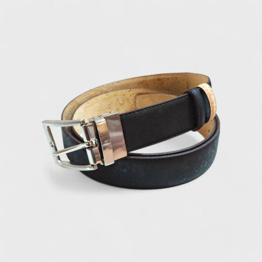 Ceinture réversible homme en liège  Karmyliege Noir