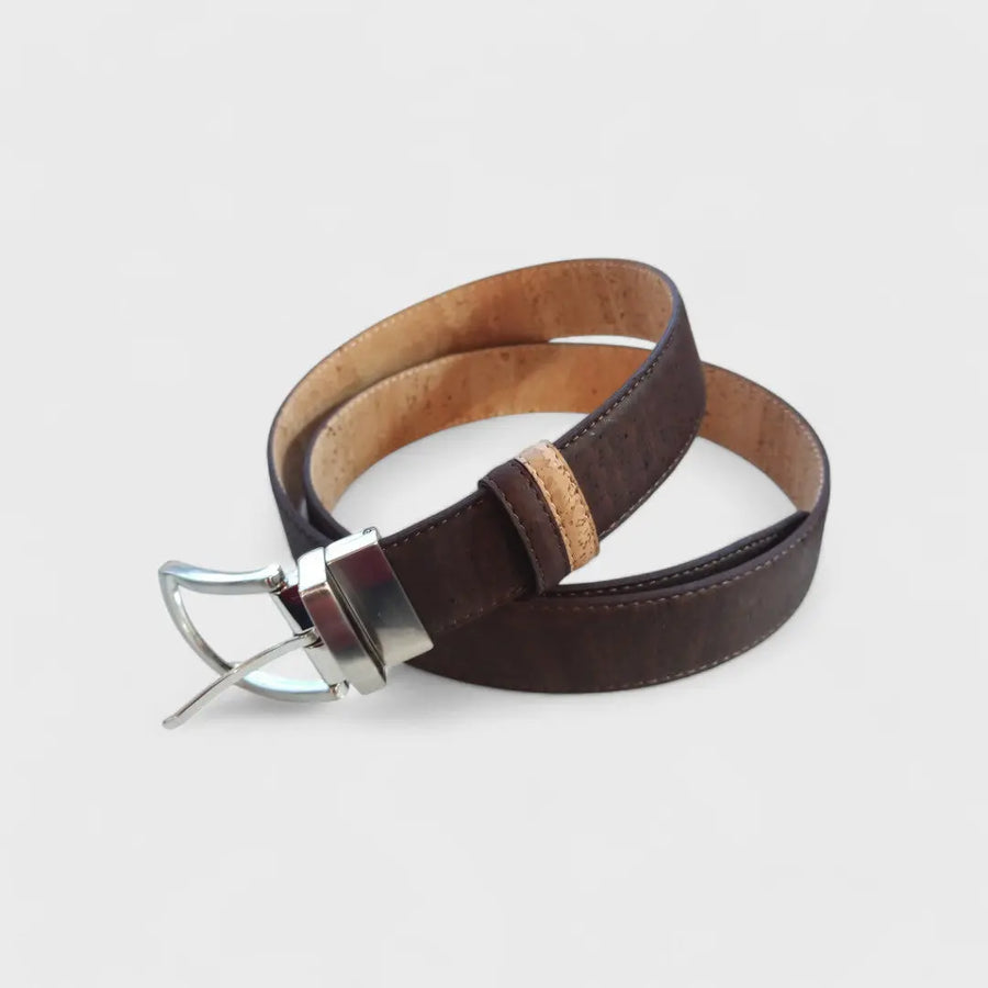 Ceinture réversible homme en liège  Karmyliege Marron