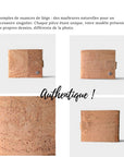 Portefeuille vegan en liège avec zip, Roman  Karmyliege