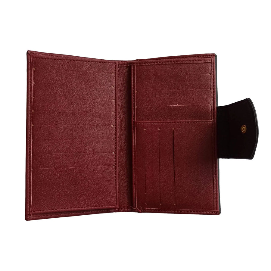Grand portefeuille en cuir de pomme Célia  Karmyliege 