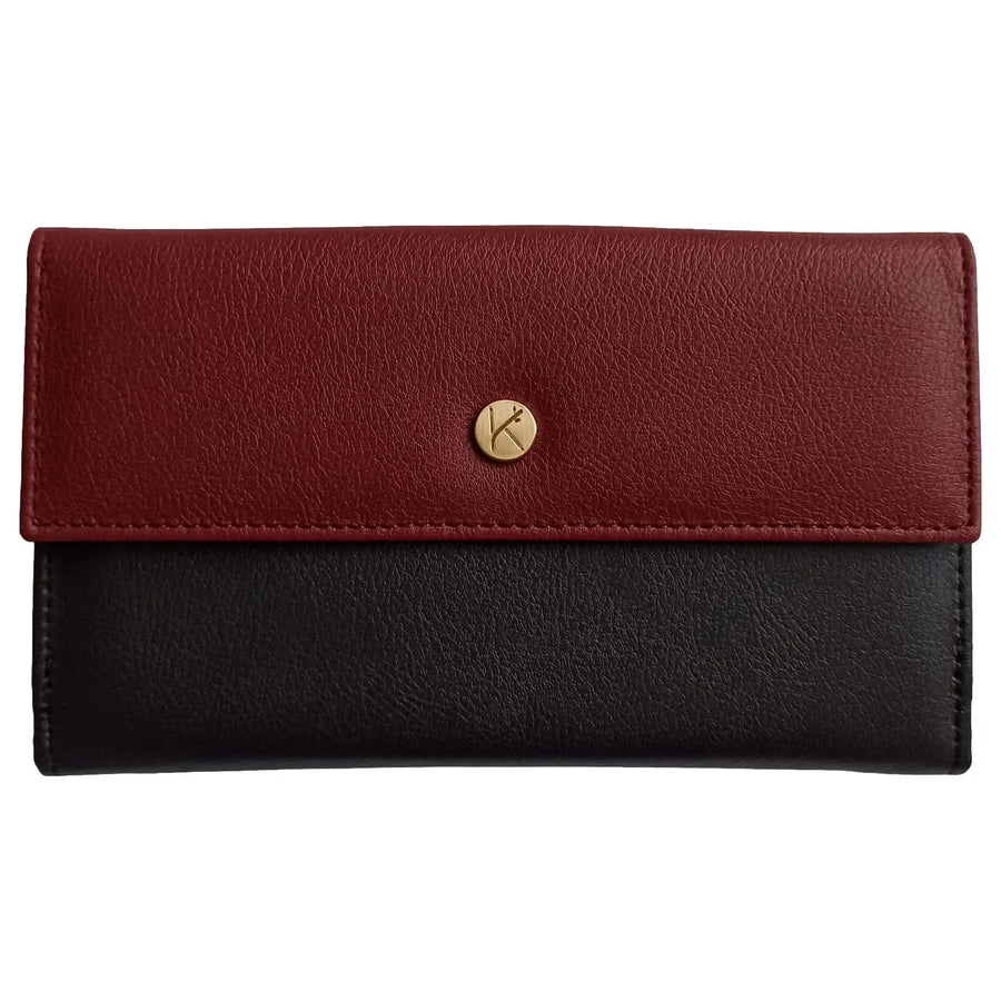 Grand portefeuille en cuir de pomme Célia  Karmyliege 