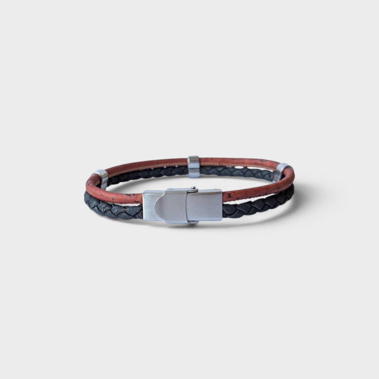 Bracelet vegan en liège tressé, Jules