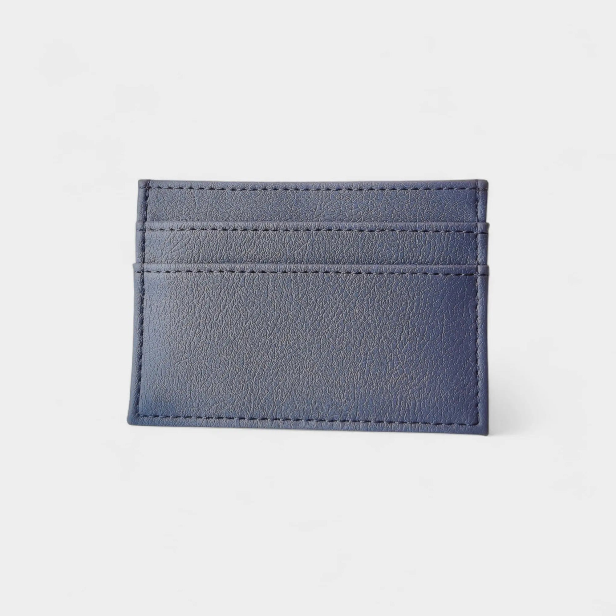 Porte cartes vegan en peau de pomme  Karmyliege Bleu-nuit