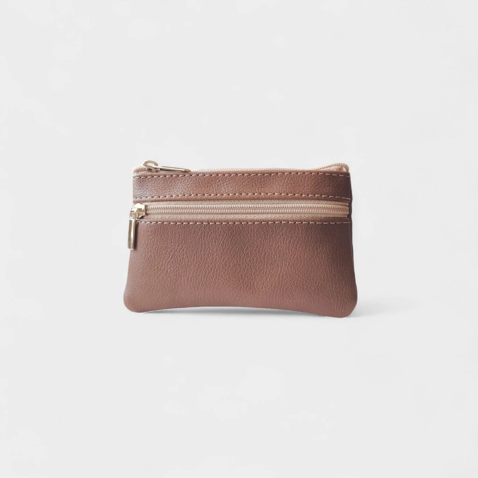 Porte-monnaie vegan en peau de pomme, camel  Karmyliege