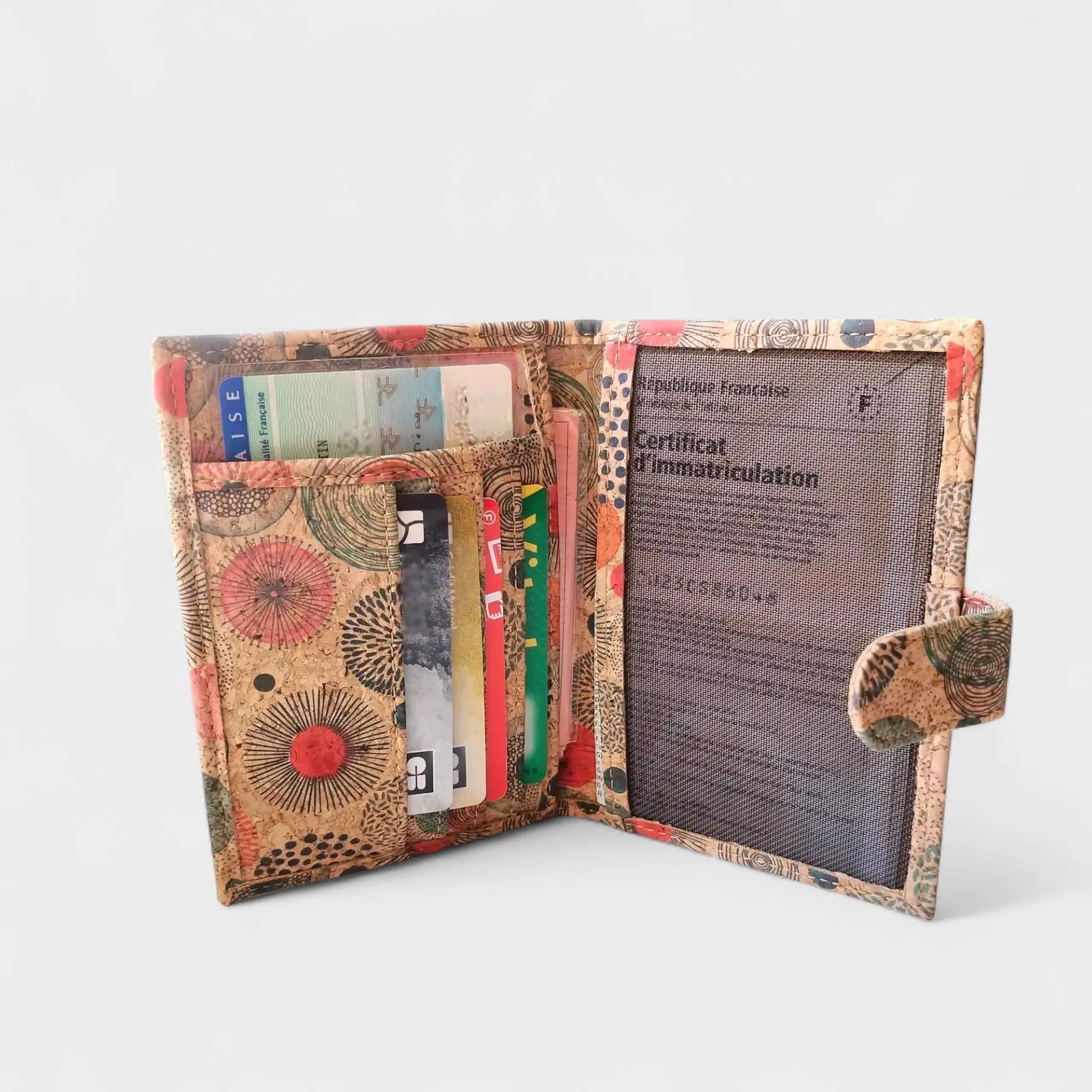 Porte-papiers et passeport en liège, Swan  Karmyliege