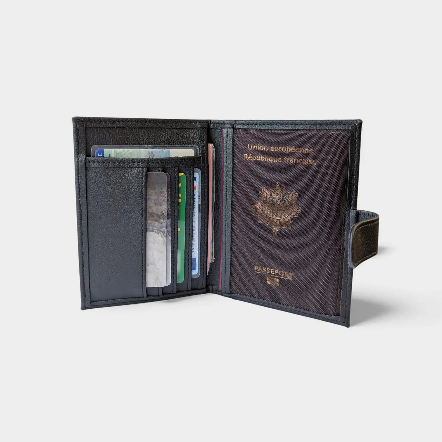 Porte passeport & cartes, Swan en peau de pomme  Karmyliege