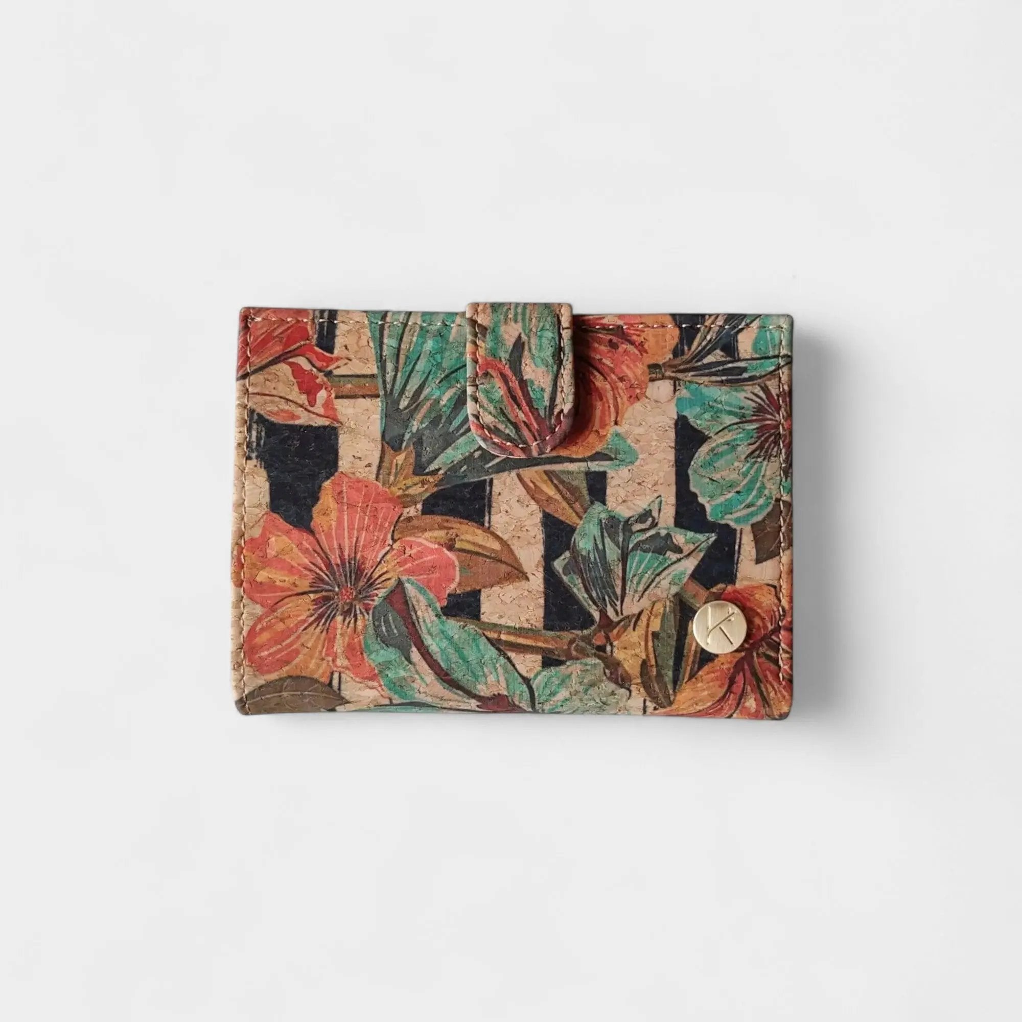 Portefeuille en liège coloré  Karmyliege Fleurs