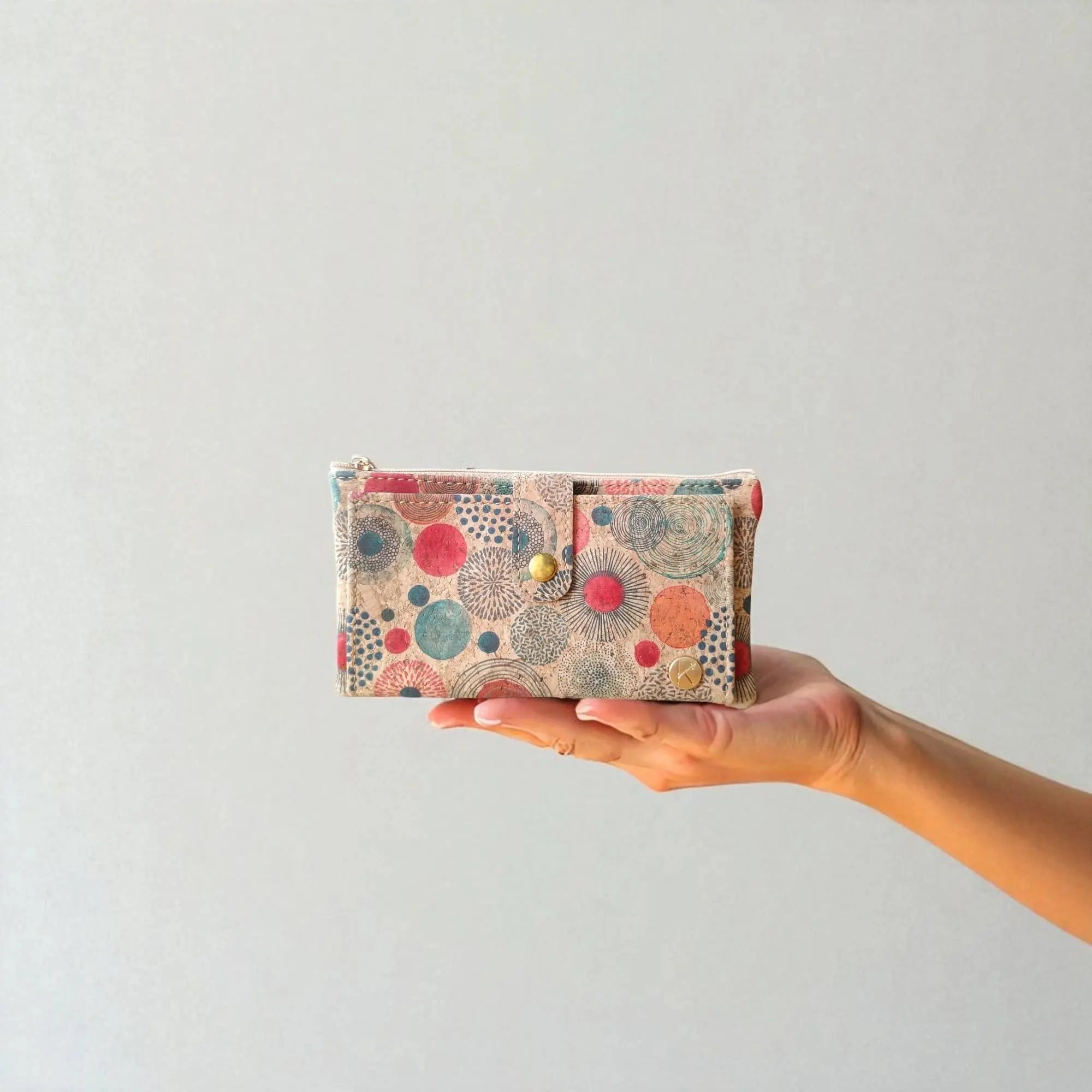 Portefeuille vegan en liège cercles, Lalie  Karmyliege