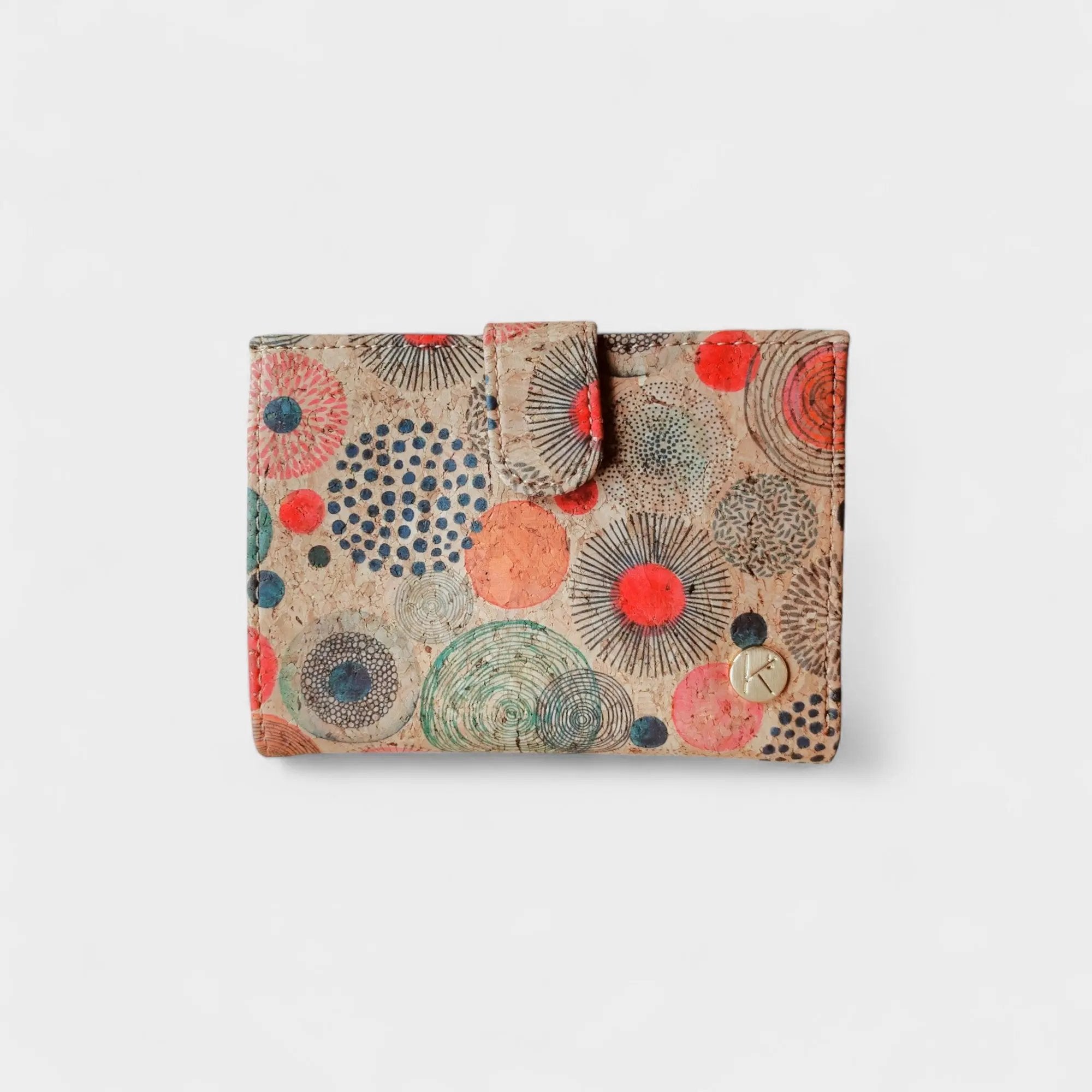 Portefeuille vegan en liège coloré, Zoé  Karmyliege Cercles