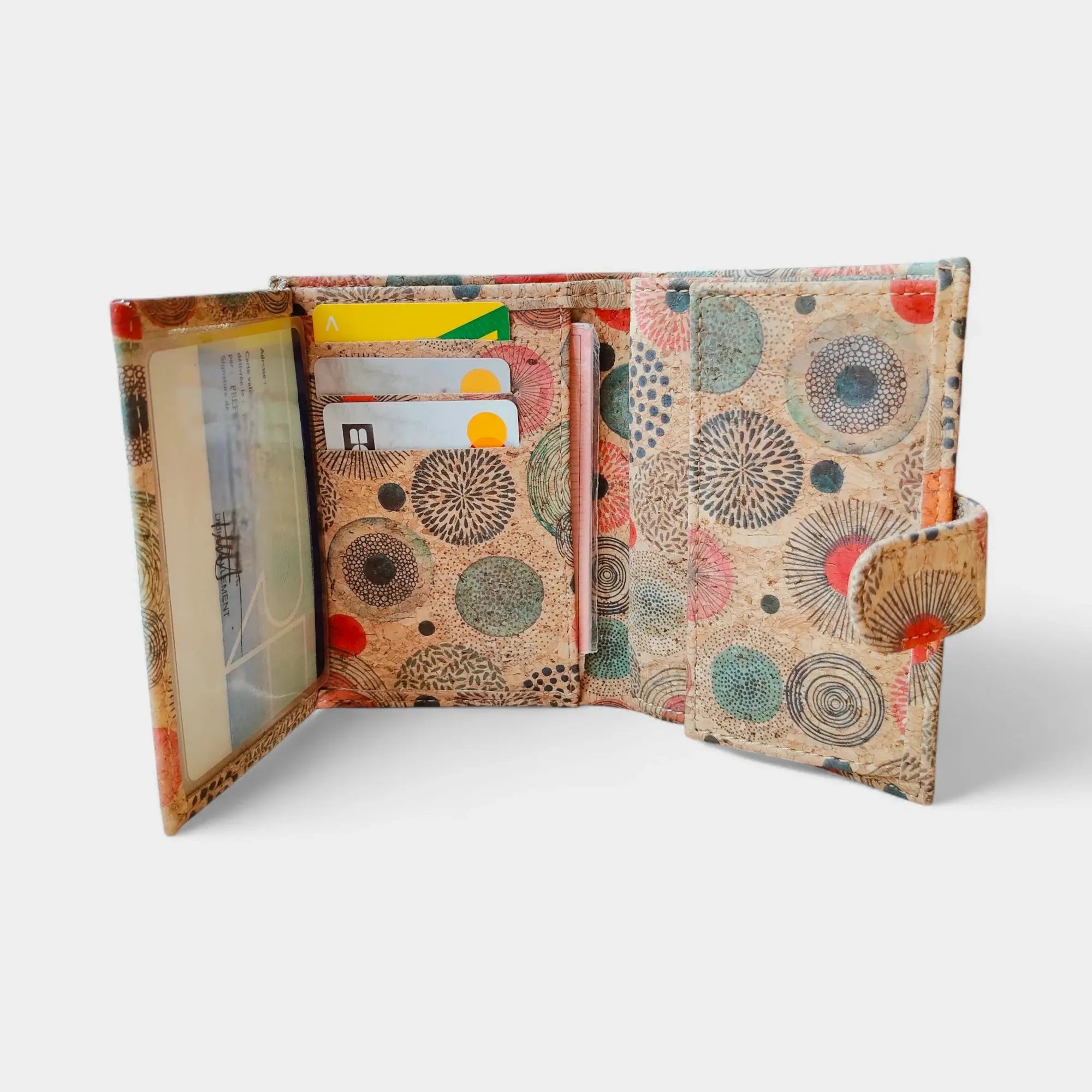 Portefeuille vegan en liège coloré, Zoé  Karmyliege