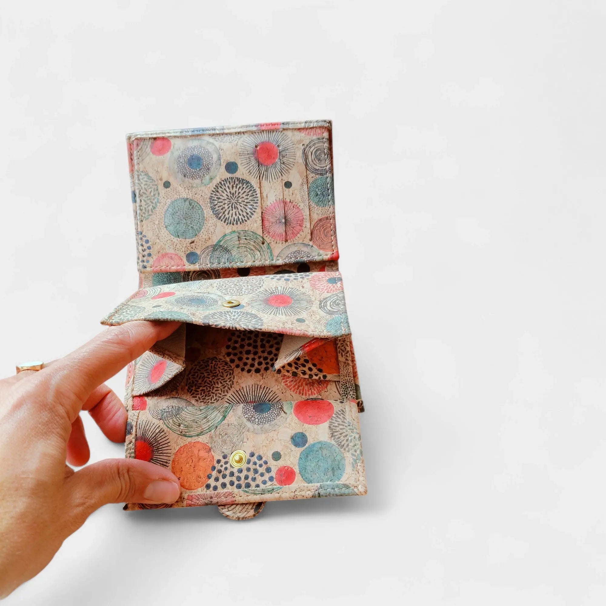 Portefeuille vegan en liège coloré, Zoé  Karmyliege