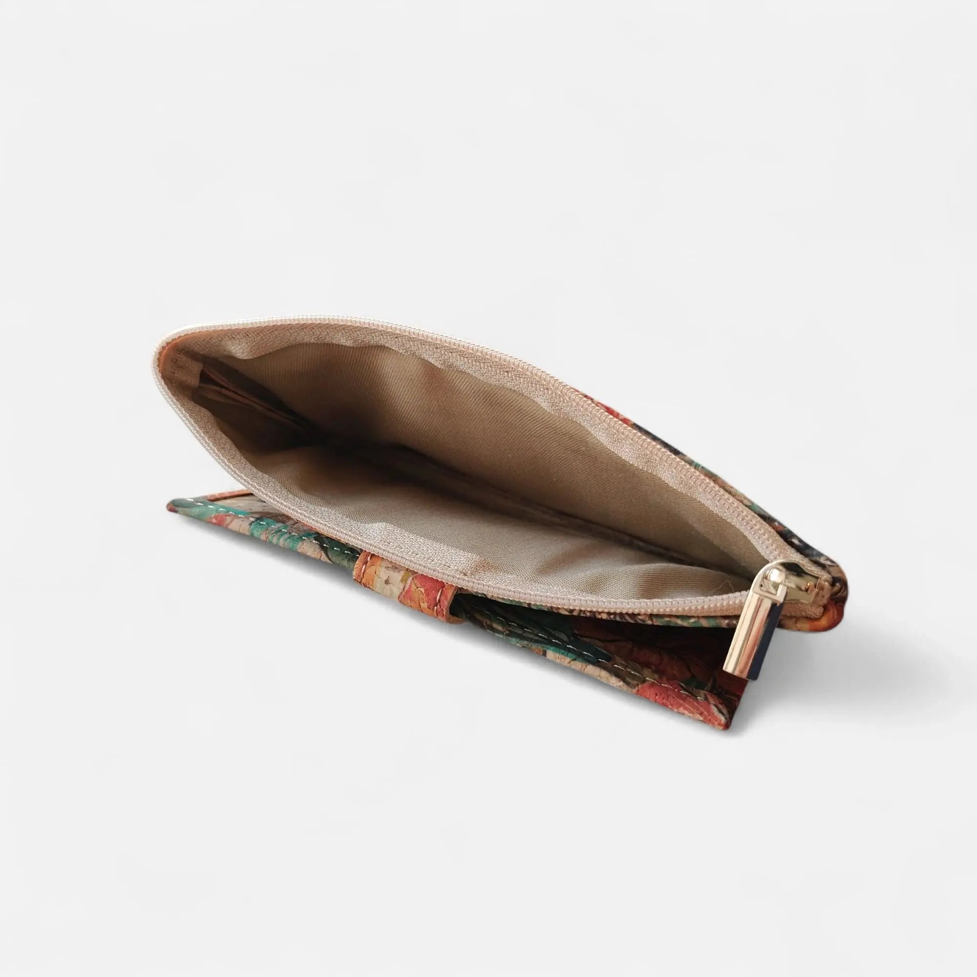 Portefeuille vegan en liège fleuri, Lalie  Karmyliege