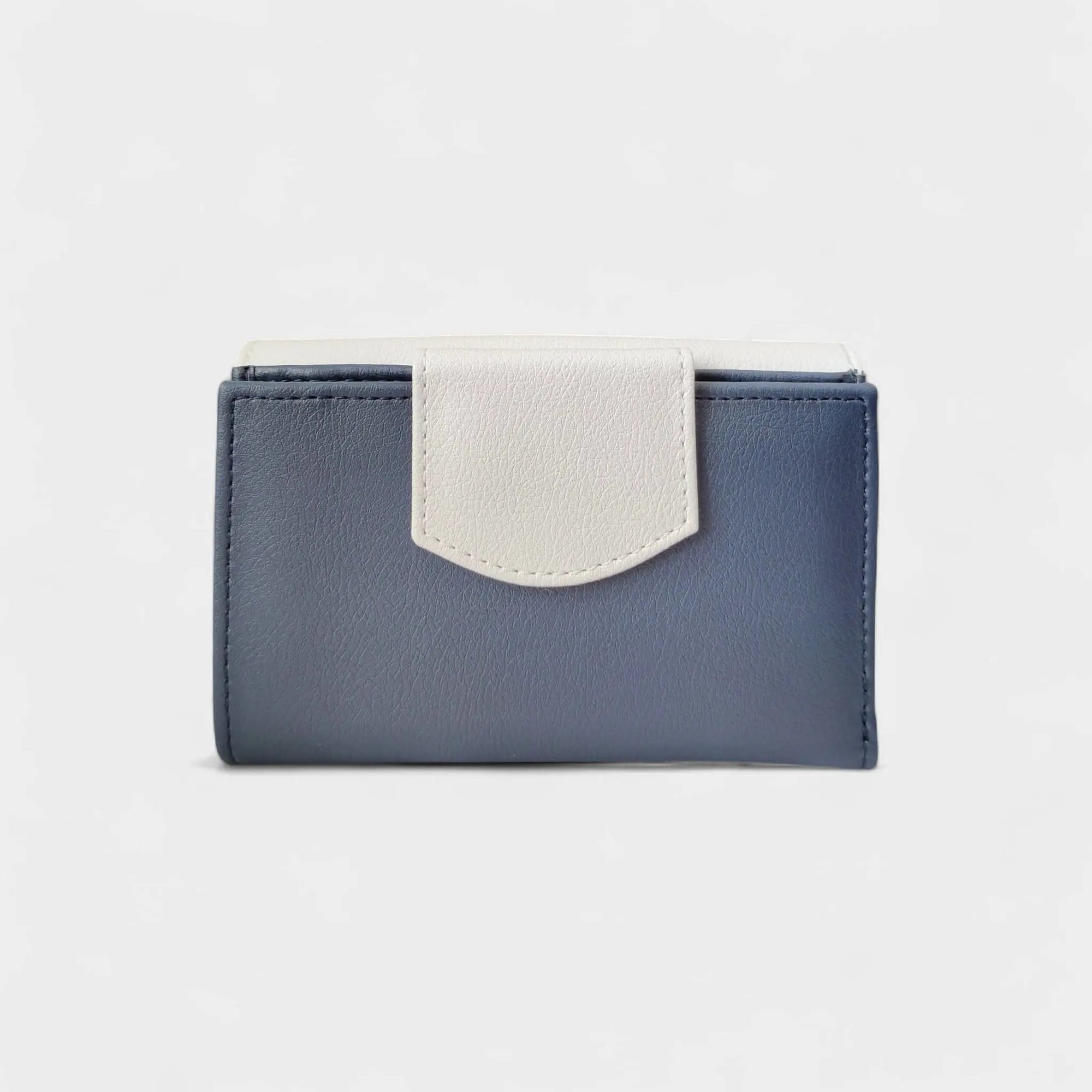 Portefeuille vegan en liège ou peau de pomme, Tiffany bleu-nuit  Karmyliege