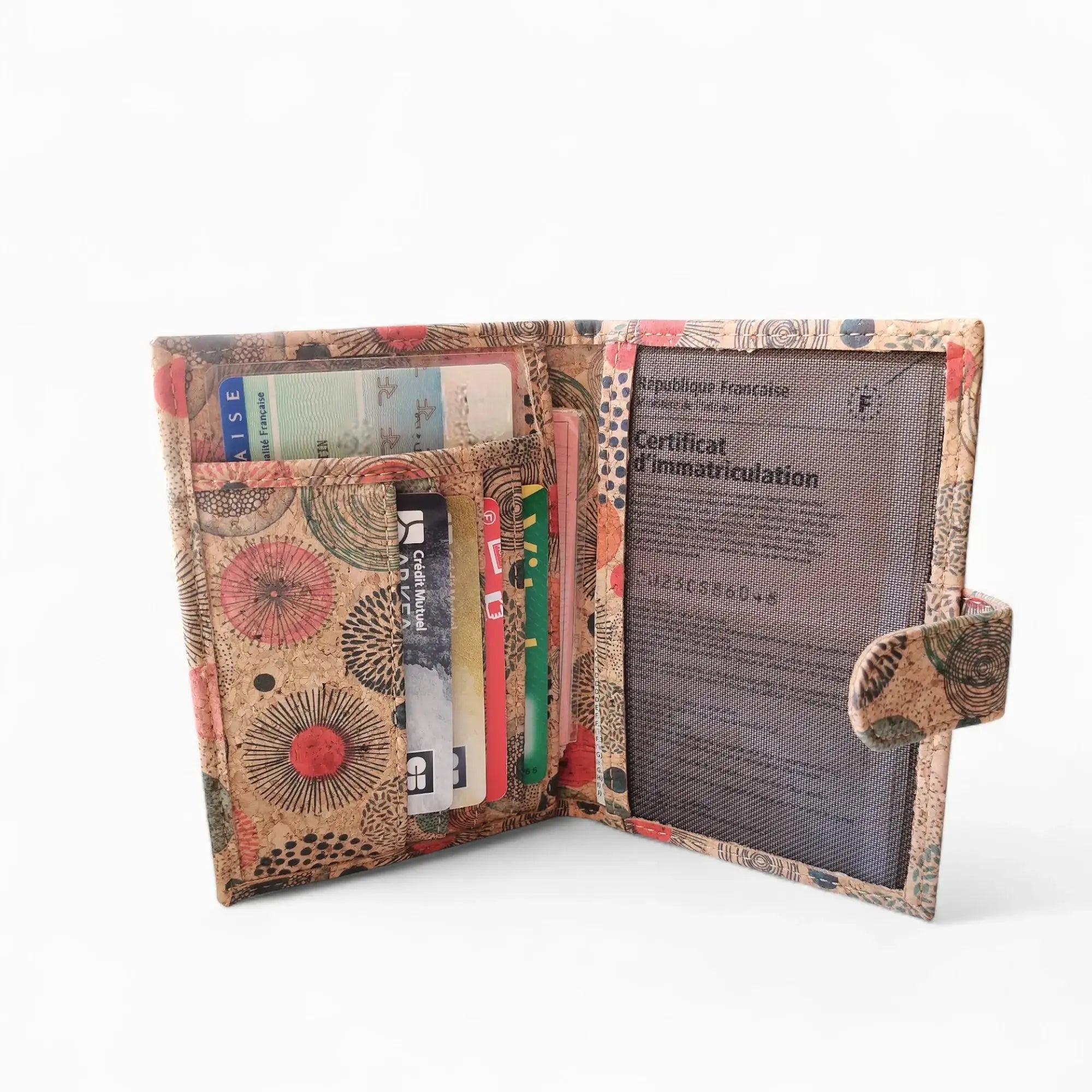 Portefeuille vegan en liège range papiers - passeport & cartes, Swan  Karmyliege