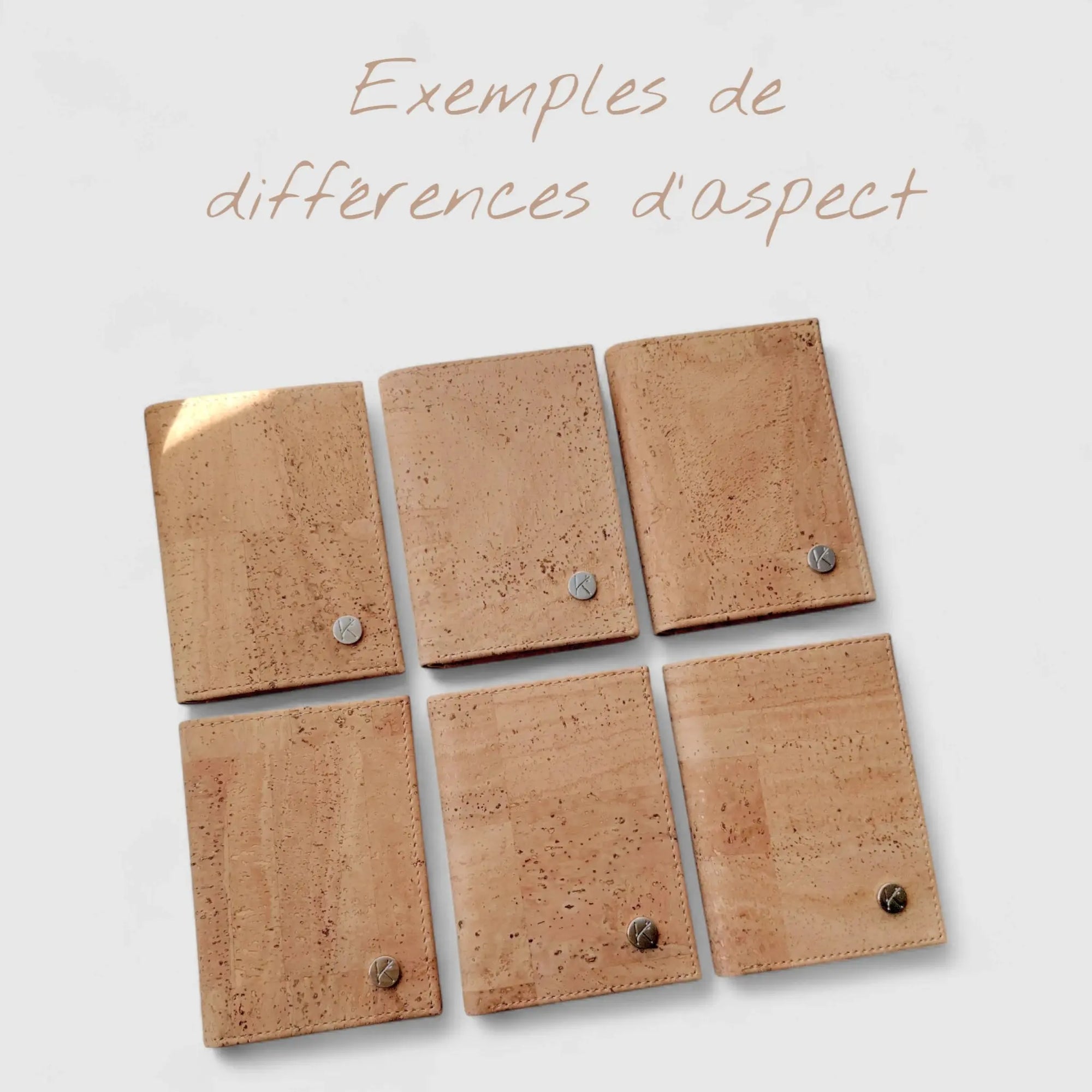 Portefeuille vegan en liège vertical avec volet, Sam  Karmyliege