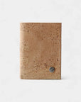 Portefeuille vegan en liège vertical avec volet, Sam  Karmyliege Beige