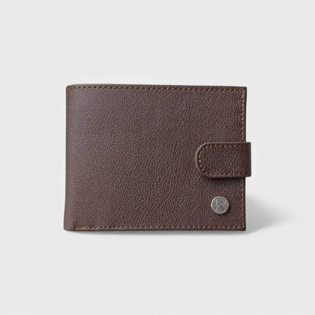 Portefeuille vegan en peau de pomme - Apple-skin Roman  Karmyliege Marron