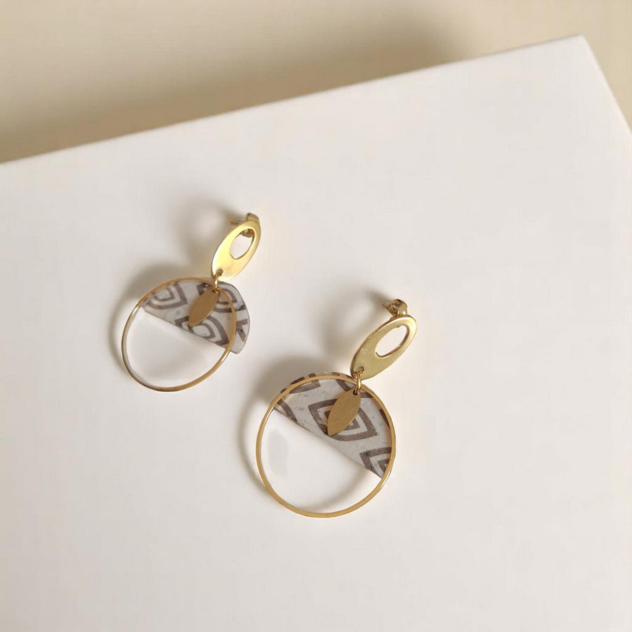 Boucles d'oreilles végétales Laïla
