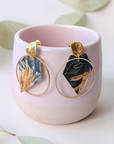 Boucles d'oreilles vegan en liège Astrid