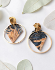 Boucles d'oreilles vegan en liège Astrid