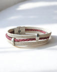 Bracelet en liège Valentina, tressé doré