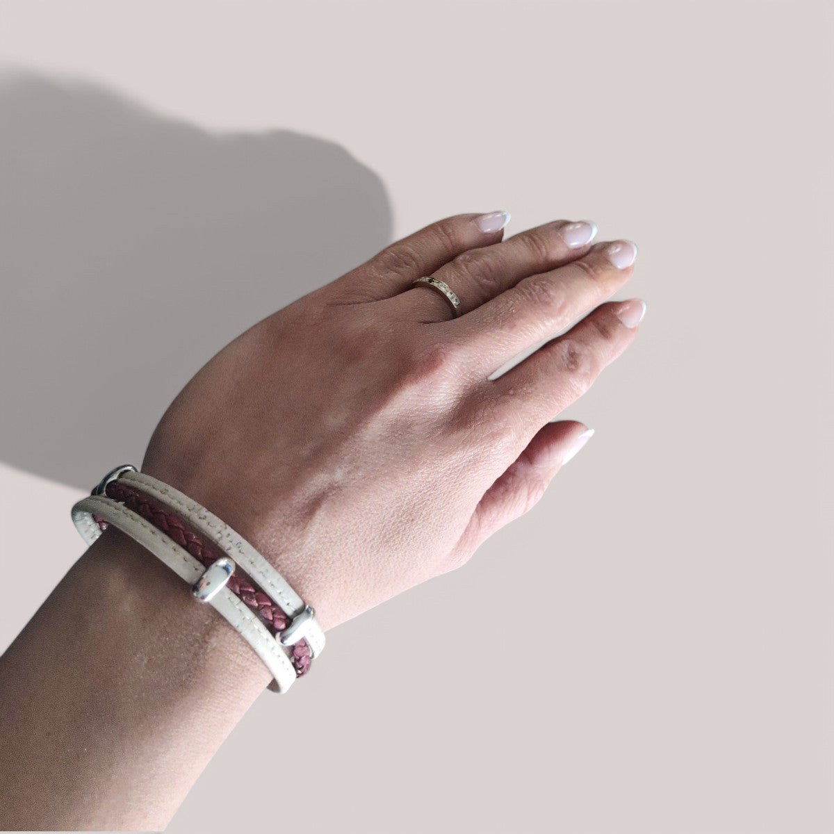Bracelet en liège Valentina, tressé doré