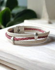 Bracelet en liège Valentina, tressé doré