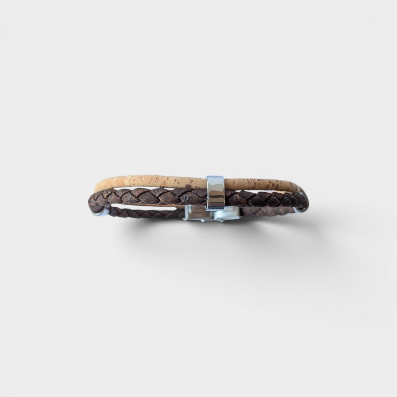 Bracelet vegan en liège tressé, Jules