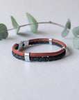 Bracelet vegan en liège tressé, Jules