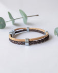 Bracelet vegan en liège tressé, Jules