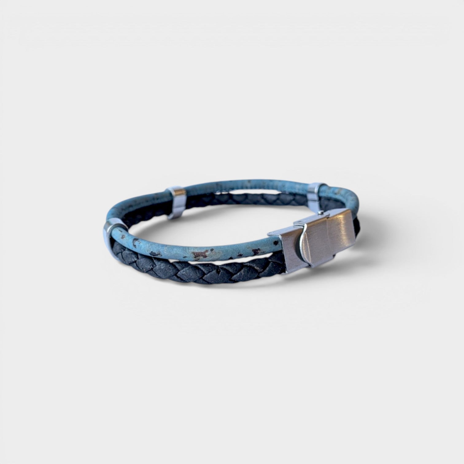 Bracelet vegan en liège tressé, Jules