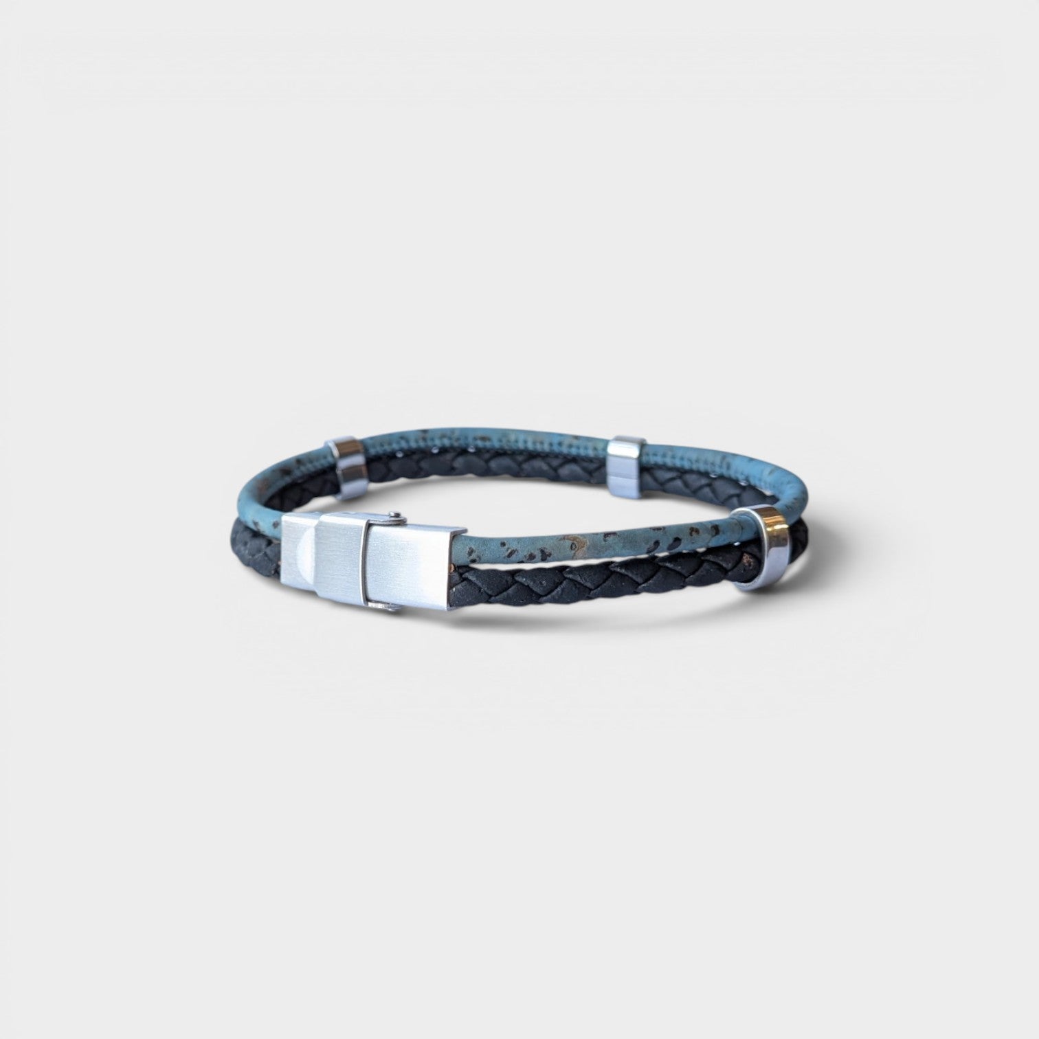 Bracelet vegan en liège tressé, Jules