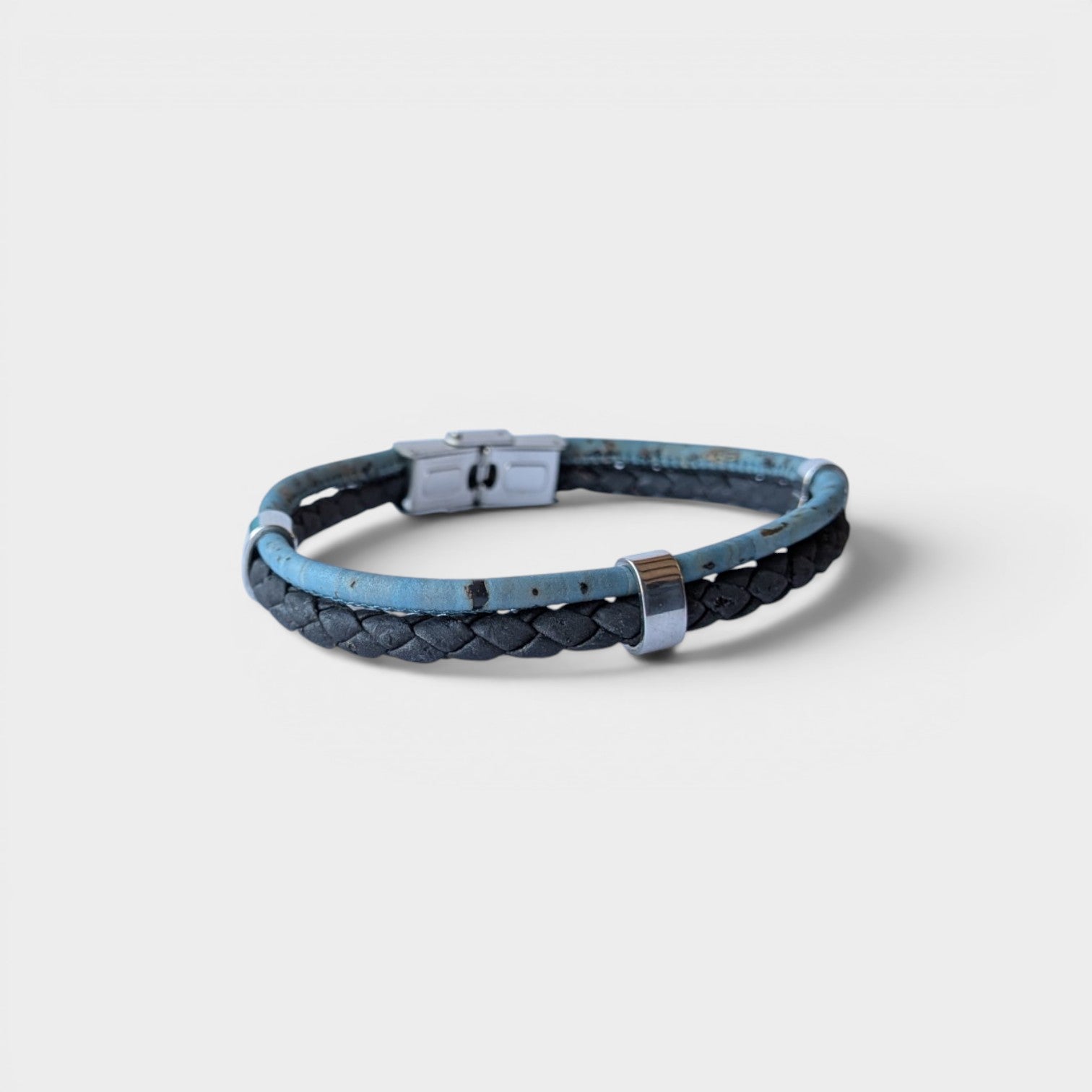 Bracelet vegan en liège tressé, Jules