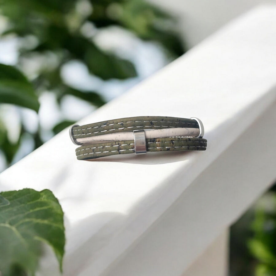 Bracelet en liège Forêt d’Été - Bijoux naturels femme
