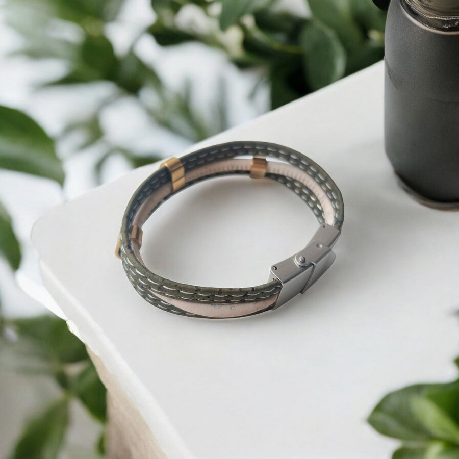 Bracelet en liège Forêt d’Été - Bijoux naturels femme
