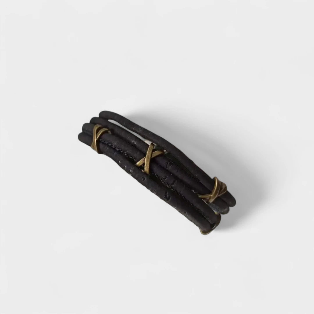 Bracelet en liège noir Antoine  Karmyliege