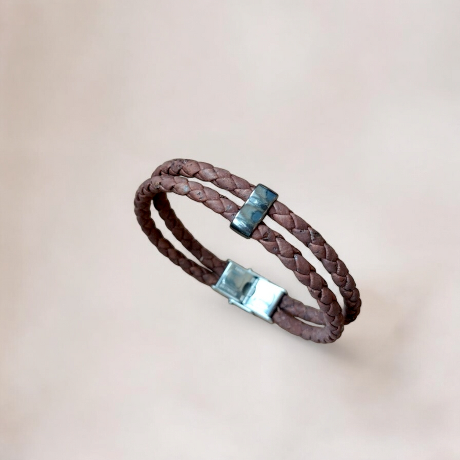 Bracelet homme en liège tressé Antoine