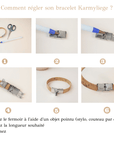 Bracelet en liège Valentina, bleu-gris