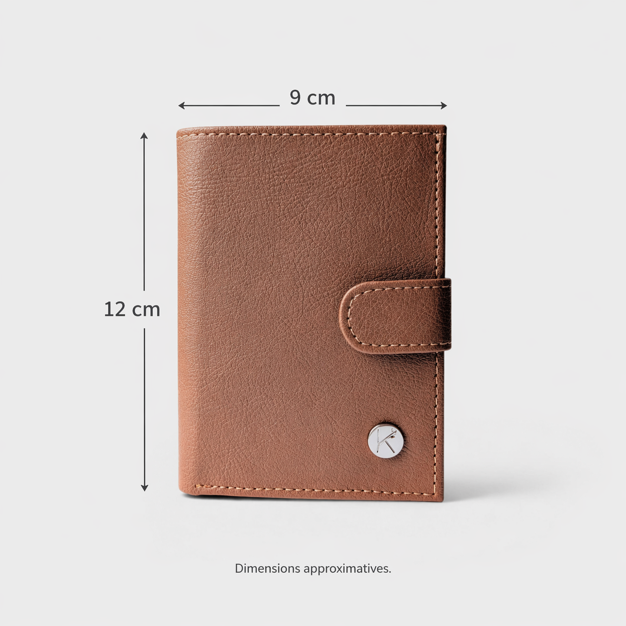 Portefeuille vegan en peau de pomme, Noha camel